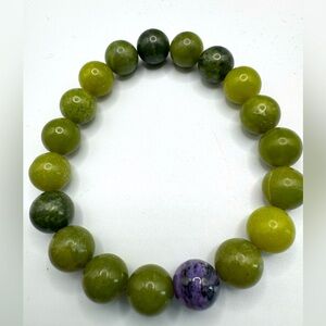 Connemara Marble Round Bead Bracelet